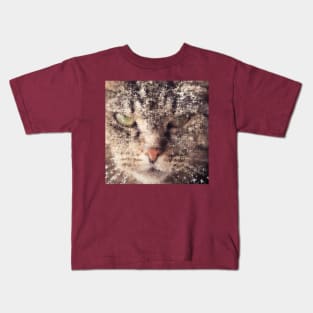 Painting-like Cat Looking at You Kids T-Shirt